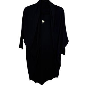 Anthropologie Moth Open Cocoon Cardigan Size M/L Black Dolman Sleeve Shrug